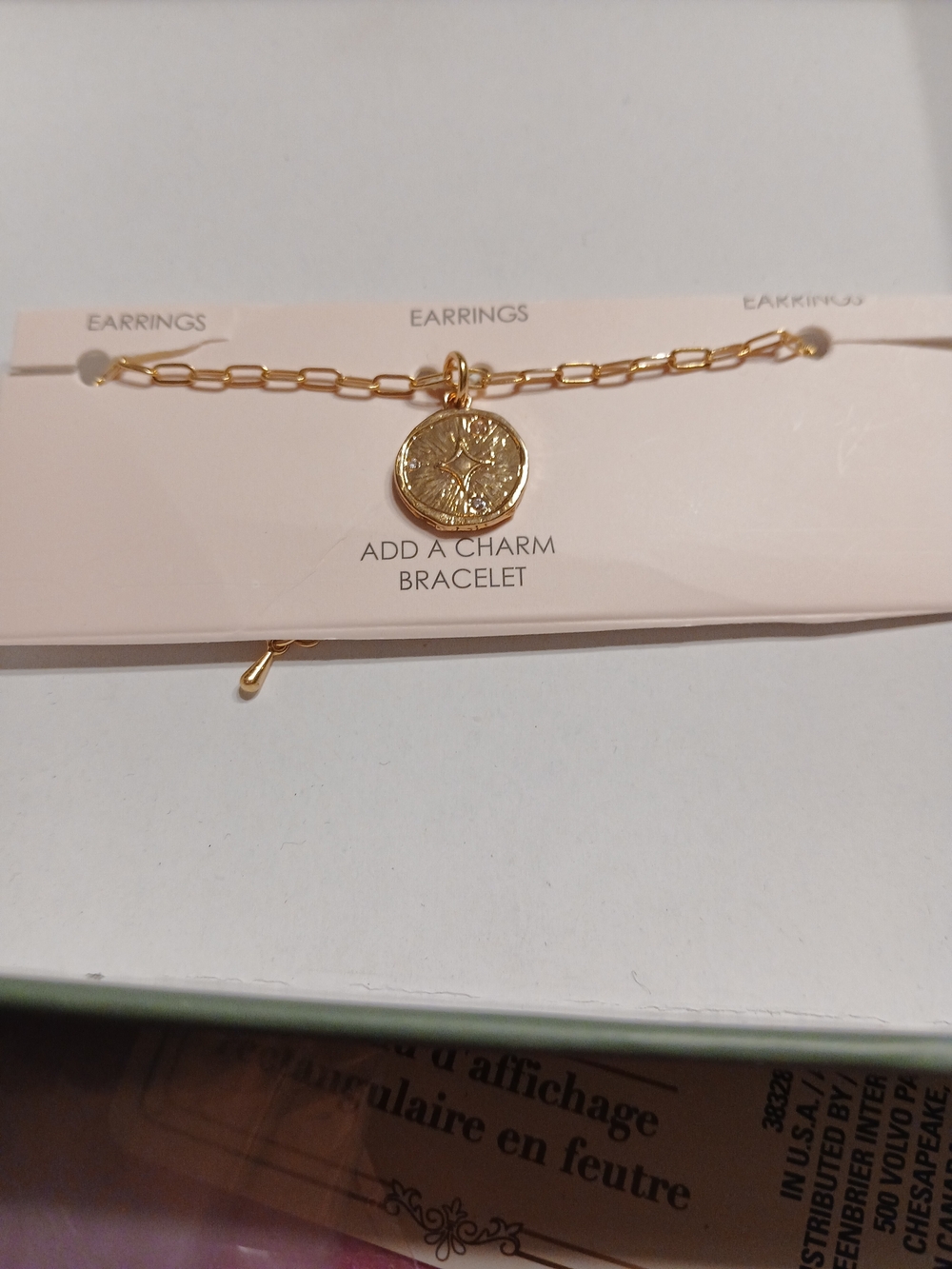 Gold Coin Charm Chain Bracelet - Women